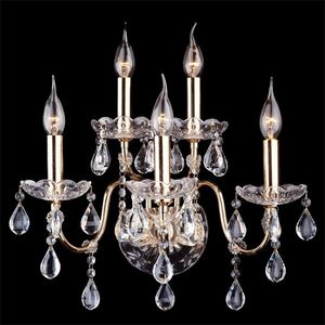 Бра из хрусталя 3600/5 золото/прозрачный хрусталь Strotskis