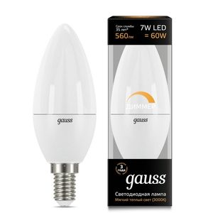 Лампочка LED Candle-dim E14 7W 3000К диммируемая 103101107-D