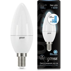 Лампочка LED Candle E14 7W 4100К step dimmable 103101207-S