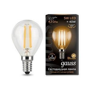 Лампочка LED Filament Globe E14 5W 2700K 1/10/50 105801105