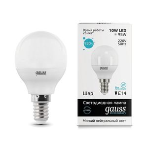 Лампочка LED Elementary Globe 10W E14 4100K 53120