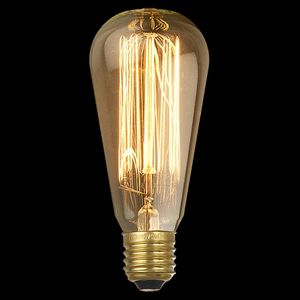 Ретро лампочка накаливания Эдисона груша E27 40W 2400-2800K 1007